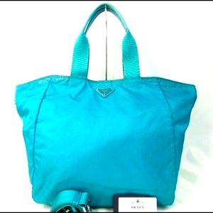 Prada light blue shoulder bag